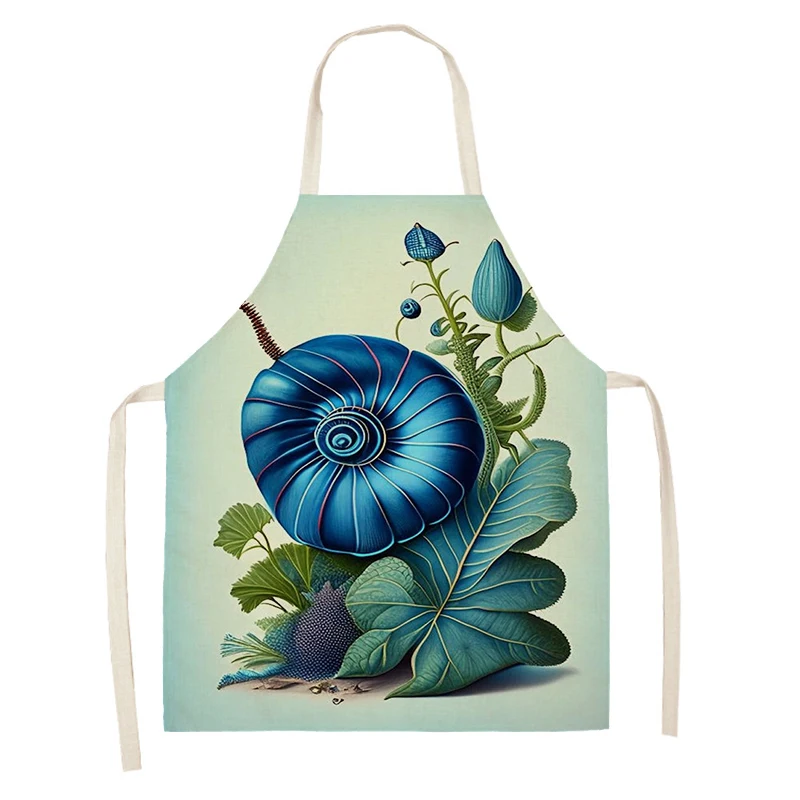 Damen Küchen schürze Ölgemälde Stil Restaurant Chef Friseur wasserdichte Schürze für Männer und Kind Malerei Pflanze Blume 55 × 68cm