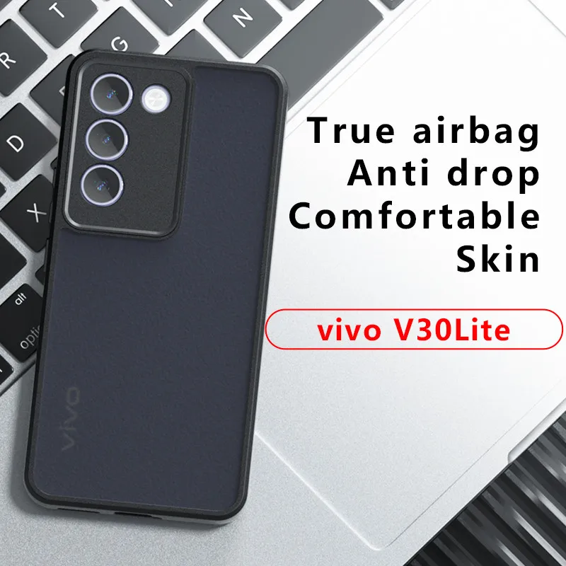 

For Vivo V30 Lite 4G Case For Vivo V30 Lite Cover 6.67 inch Frosted PC Backplane Soft TPU Shockproof Protection Bumper