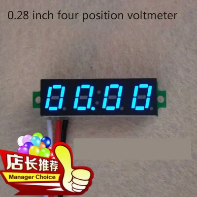 GWUNW BY428V  0.28 inch 4 bit Micro voltmeter DC 0-10V 30V 50V 100V 200V 500V Voltage Tester Meter