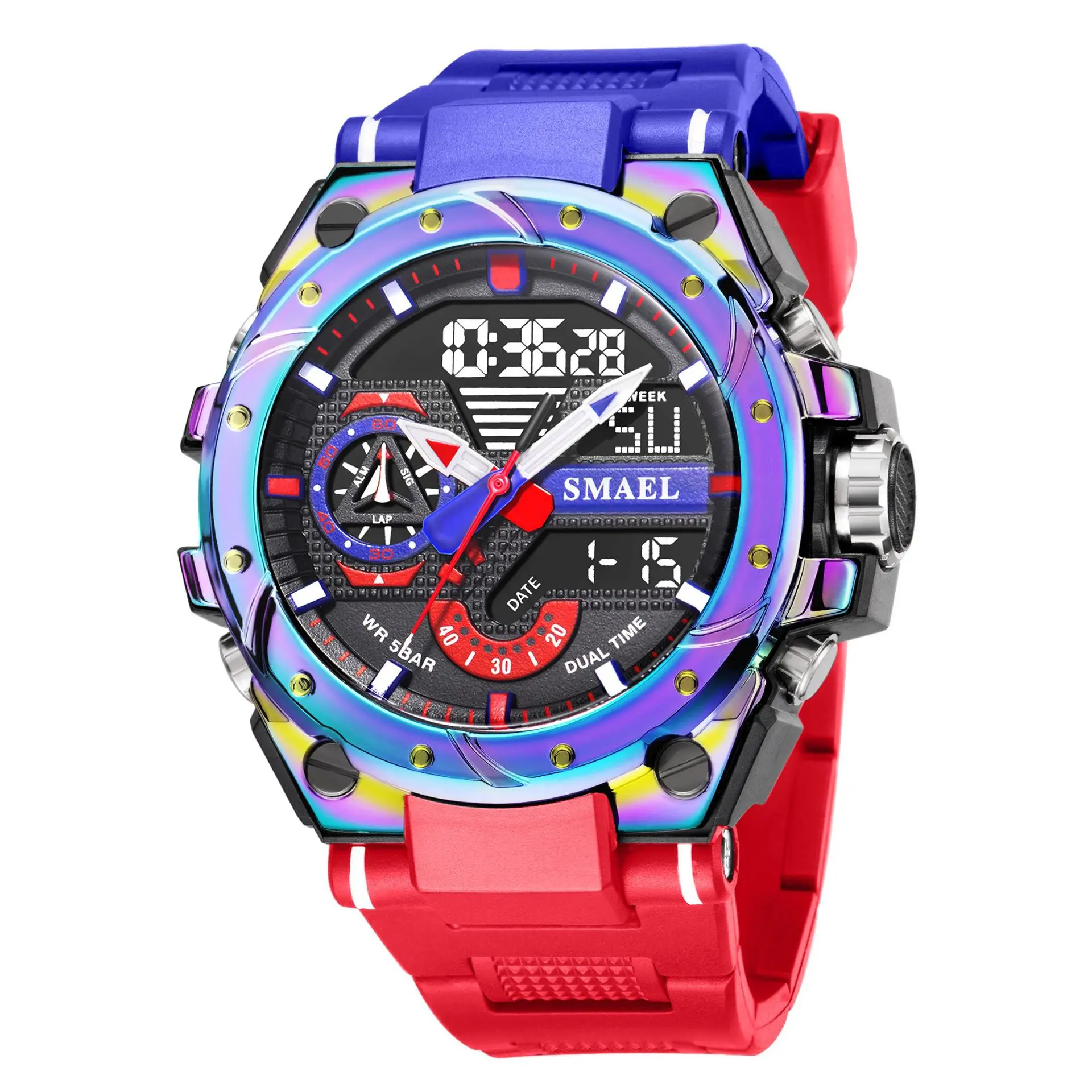 

SMAEL Sports Digital Watches For Men Waterproof Clock Dual Display Multifunction Quartz Military Watch Student reloj hombre