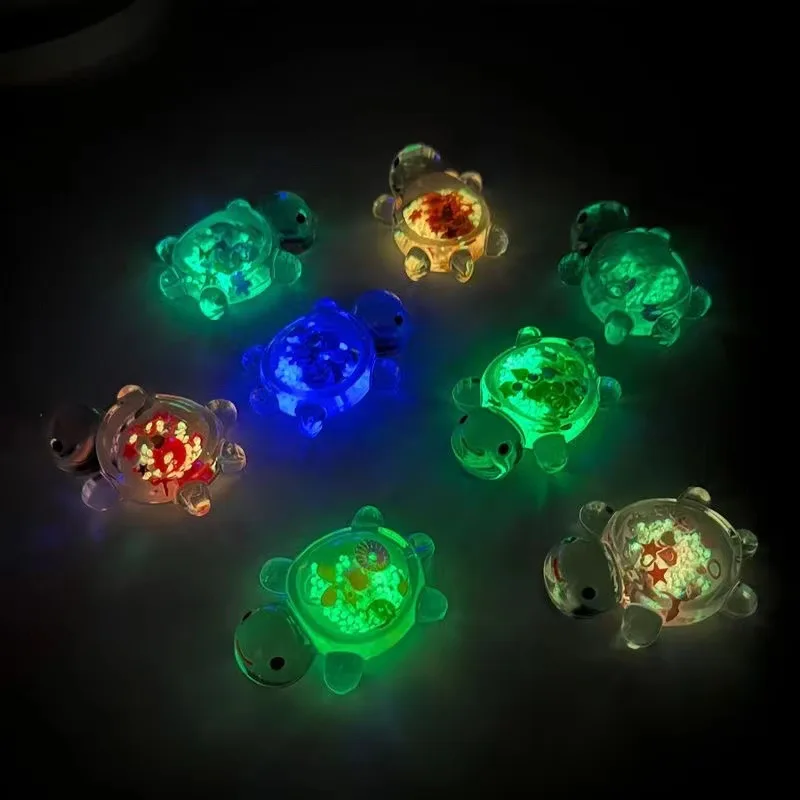 10-50pcs 2025Party Favors Mini Luminous Transparent Turtle Cute Cream Glue Accessories Student Party Desktop Decoration Toys image 4