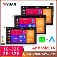 Android 14 Car GPS multimedia radio carplay Android auto 2DIN Universal, 7/9/10 inch video player DSP RDS 2G 4G 64G