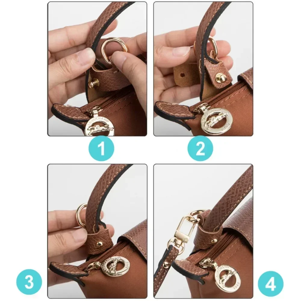 Bag Strap For Longchamp Mini Bag Free Punching Modification Transformation Accessories Set for Mini Bag Shoulder Crossbody Strap