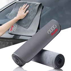 Plush Car Cleaning Towel Wipe Dry Cloth Absorb No Shed Lint Car Tools For Audi A6 Q3 B5 B6 B7 B8 B9 Q7 8P 8V 8L A5 A4 C6 C5 C7