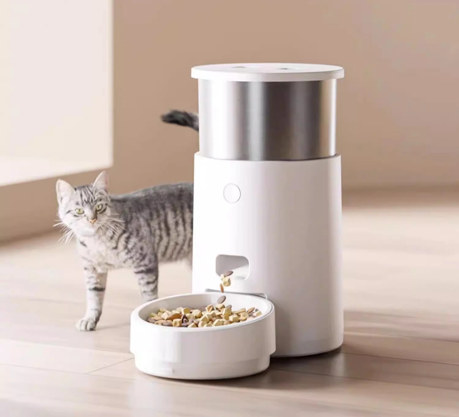 Intelligent Automatic Feeder, Cat Pet Regular Quantification, Feeding Machine Cat and Dog Food Weighing