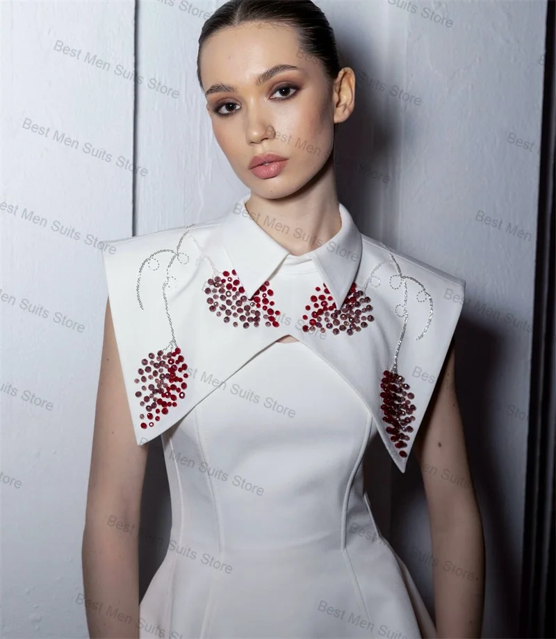 بلورات الوردي الساتان المرأة البدلة مجموعة 2 قطعة السترة + فستان قصير للحفلات الراقصة مكتب رسمي سترة مخصصة الزفاف سهرة معطف الضيوف #2