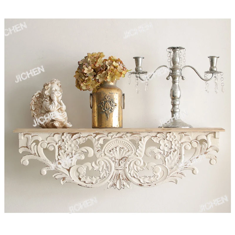 Mensola per mensola in corbel bianco invecchiato, paese francese, decorazione del soggiorno, 31 pollici