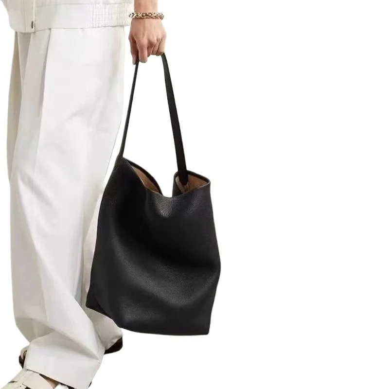 

Кожаная сумка-ведро большой емкости из мягкой кожи, высококачественная женская сумка через плечо