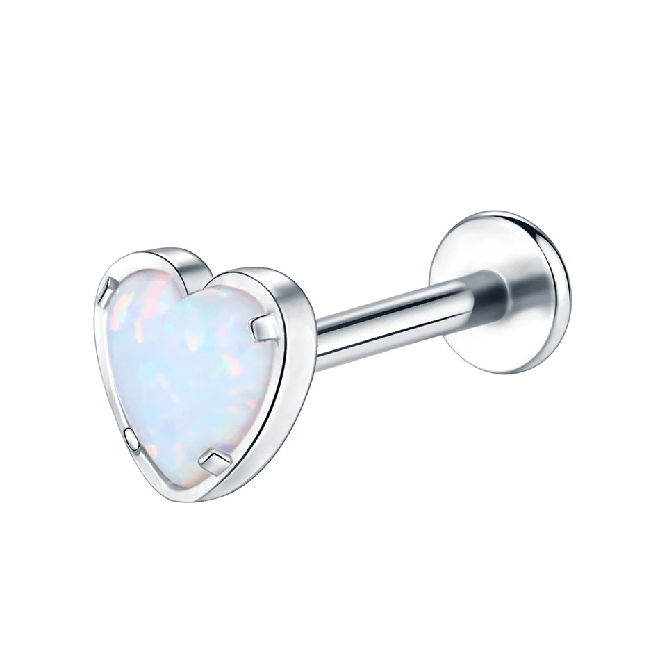 10 stks/partij Titanium Labret Ringen Piercing Kubieke Zirkoon Oor Tragus Earring Stud Conch Helix Daith Oor Piercings Vrouwen Sieraden 16G