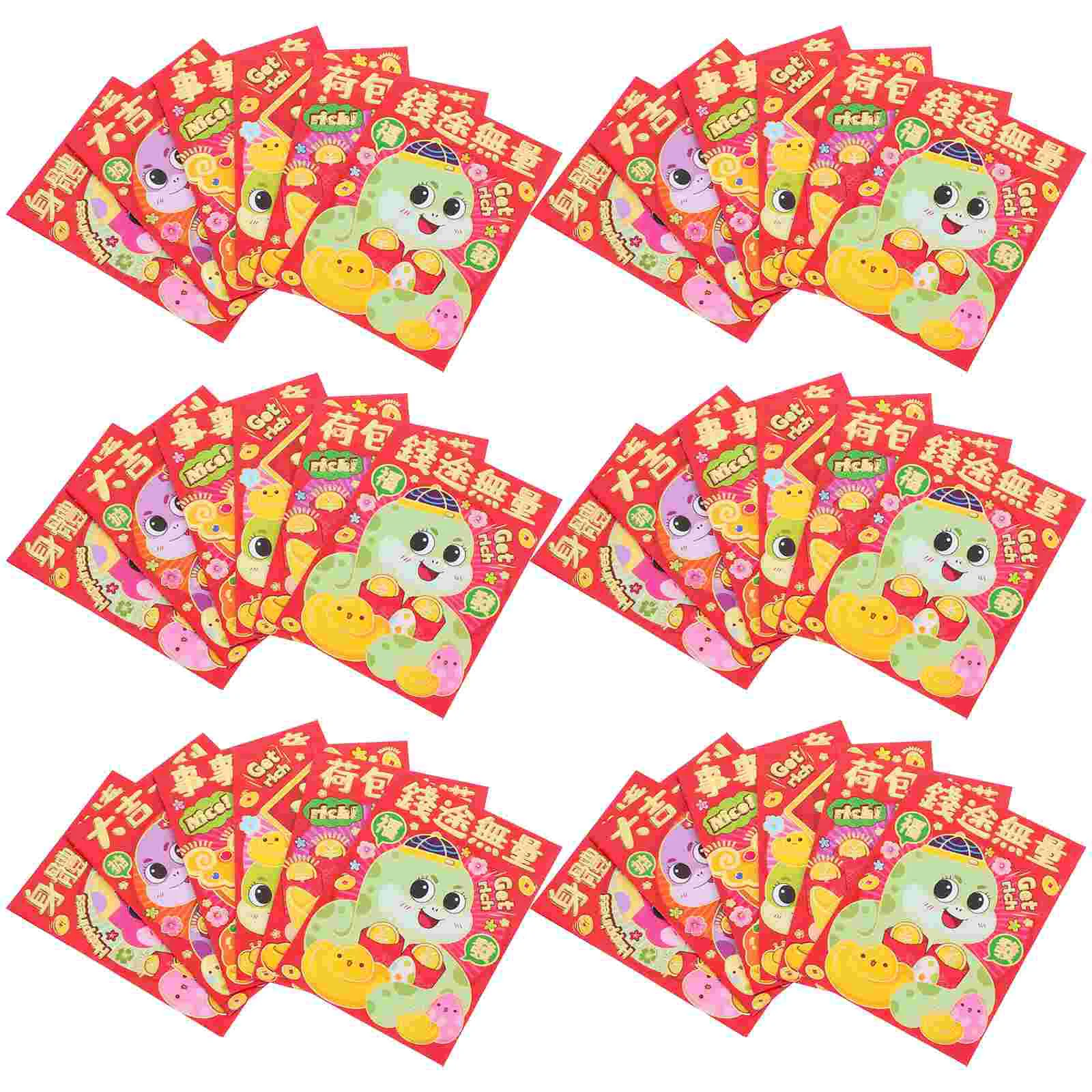 36 Pcs Spring Festival Red Envelope Lucky Money Envelopes Lunar New Year Traditional Chinese Cash Packet Decorations