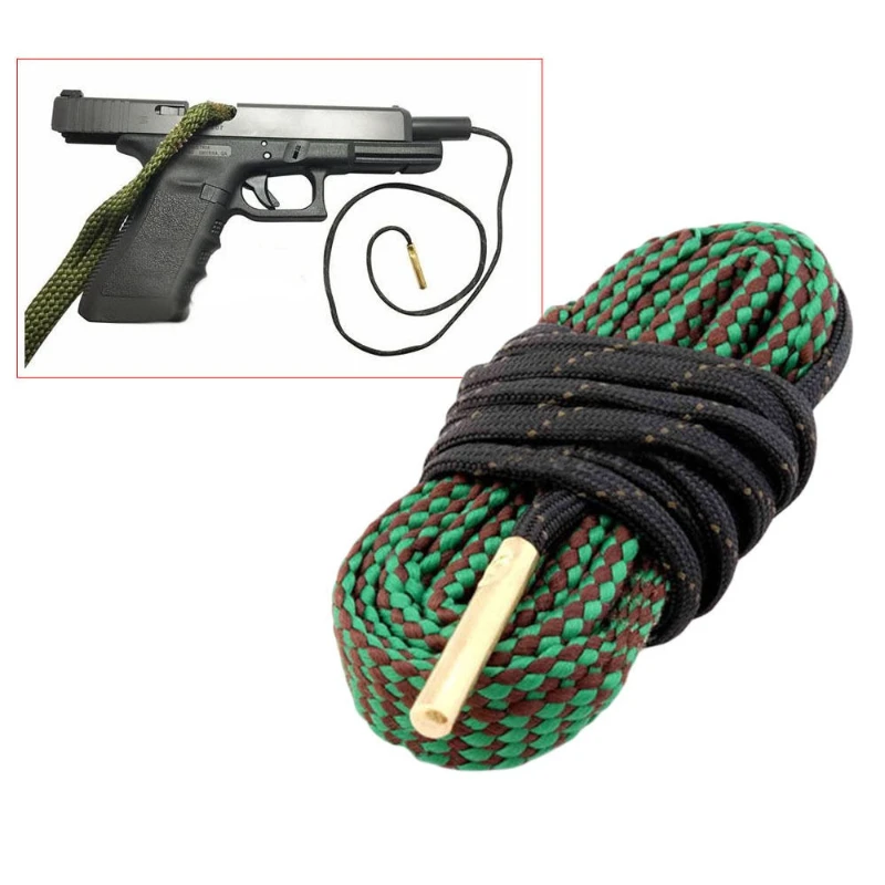 Limpiador de serpientes de orificio, Kit de limpieza de pistola de borosnake, calibres, cepillo de barril de pistola de Rifle para 5,56mm/.223/.22/9mm/Cal.380/12 GA/. 30 Cal