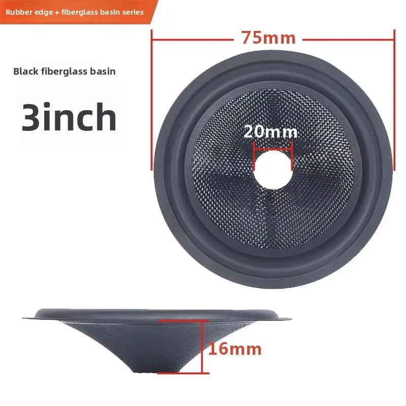 MW Audio, 2 stuks luidsprekermembranen, 3"/4"/5"/6"/8", geweven glasvezelmembraan voor het repareren van woofers.