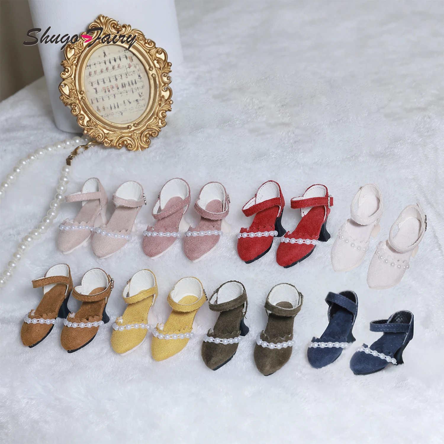 BJD Shoes 1/4 High Heels WX4-338 8 Color Options Compatible Minifee Bariy High Heel Feet Ball Jointed Doll Accessories