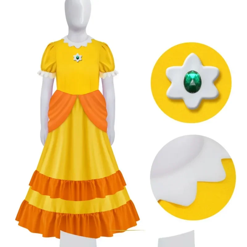 Peach Princess Cosplay Costume para mulheres, conjunto completo, vestido com peruca, acessórios para meninas, RPG de anime, festa de Halloween, rosa