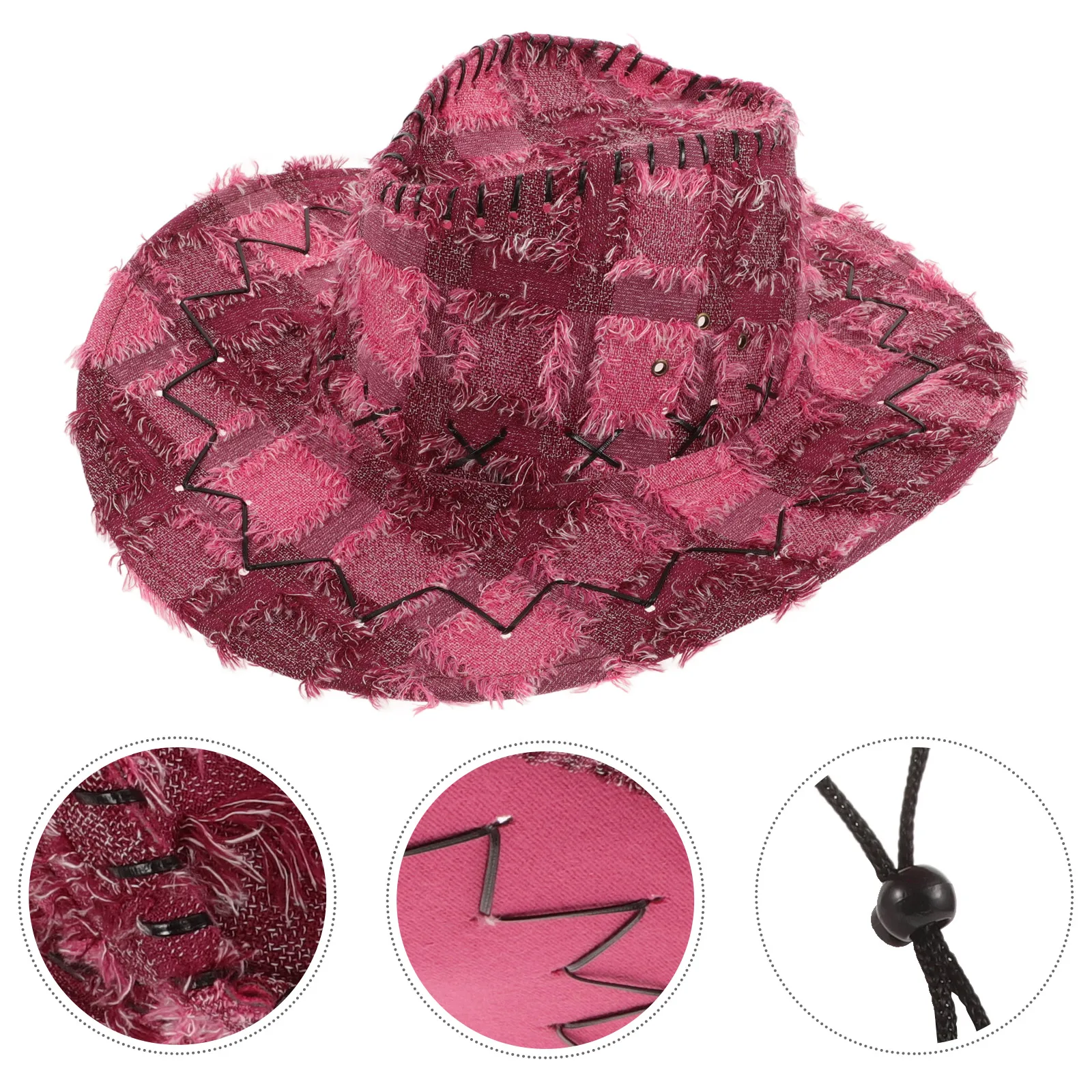 

Women Pink Big Brim Sun Uv Protection Foldable Adjustable Outdoor Hiking Fishing Camping For Bachelorette Party Beach