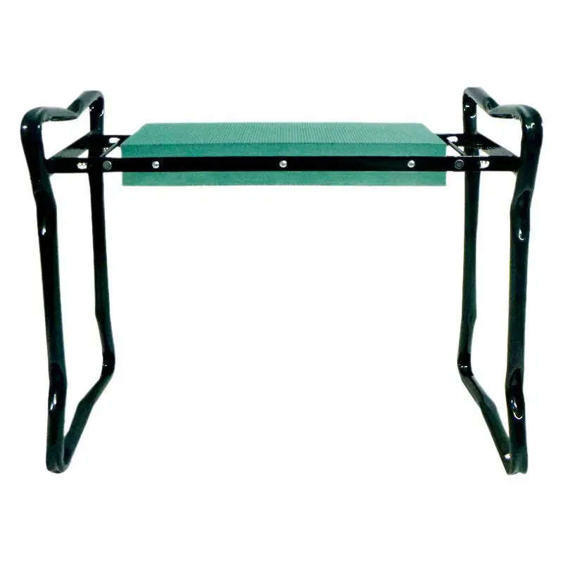 2 In 1 Portable Garden Kneeler Seat Folding Seat W/EVA Foam Kneeling Pad Removable Tools Pouch Heavy Duty Garden Stool