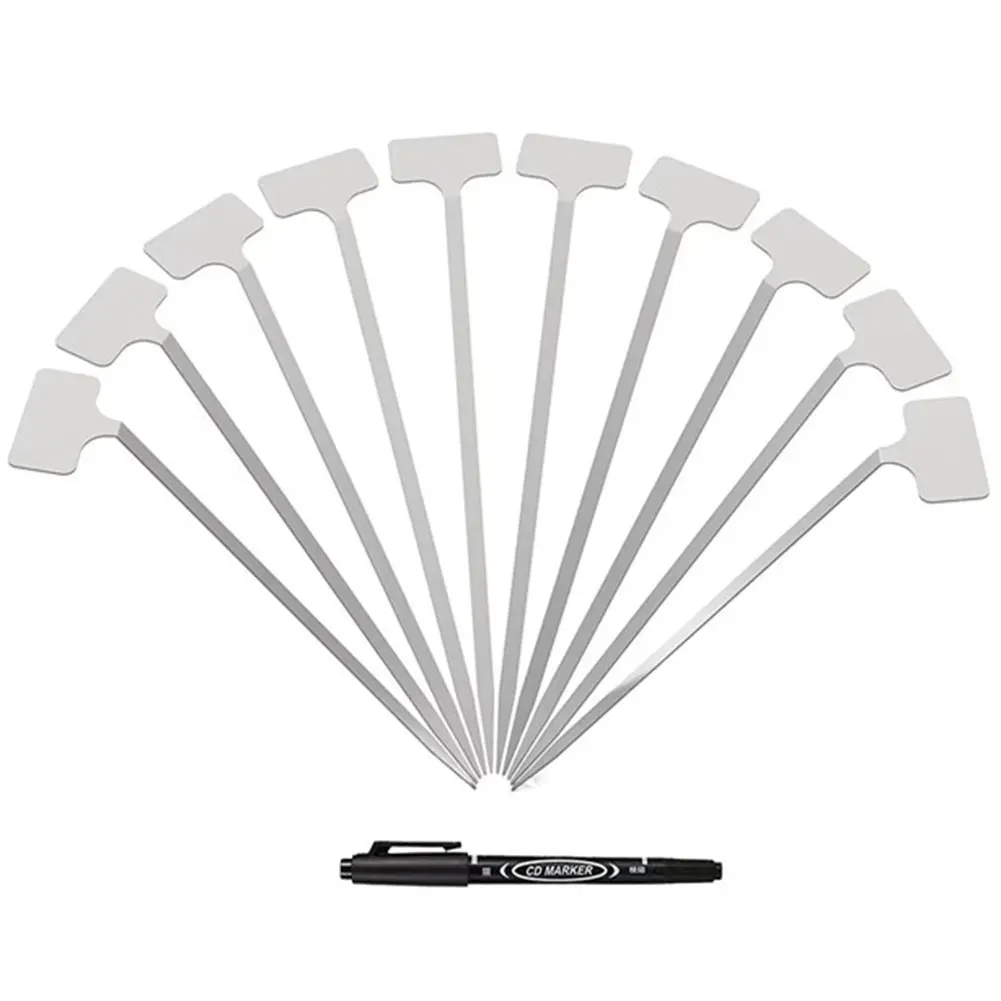 

10 шт. металлические этикетки для растений, многоразовые маркеры для садовых этикеток, маркеры для посадки, садоводства для растений, овощей, рассады, цветов