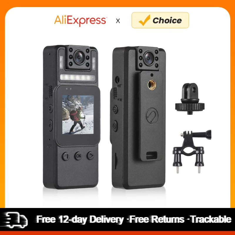 

Нательная камера 4K с аудио/видео запись носимых нательных камер WiFi камера видеокамера с 180 ° вращающаяся линза ночное видение