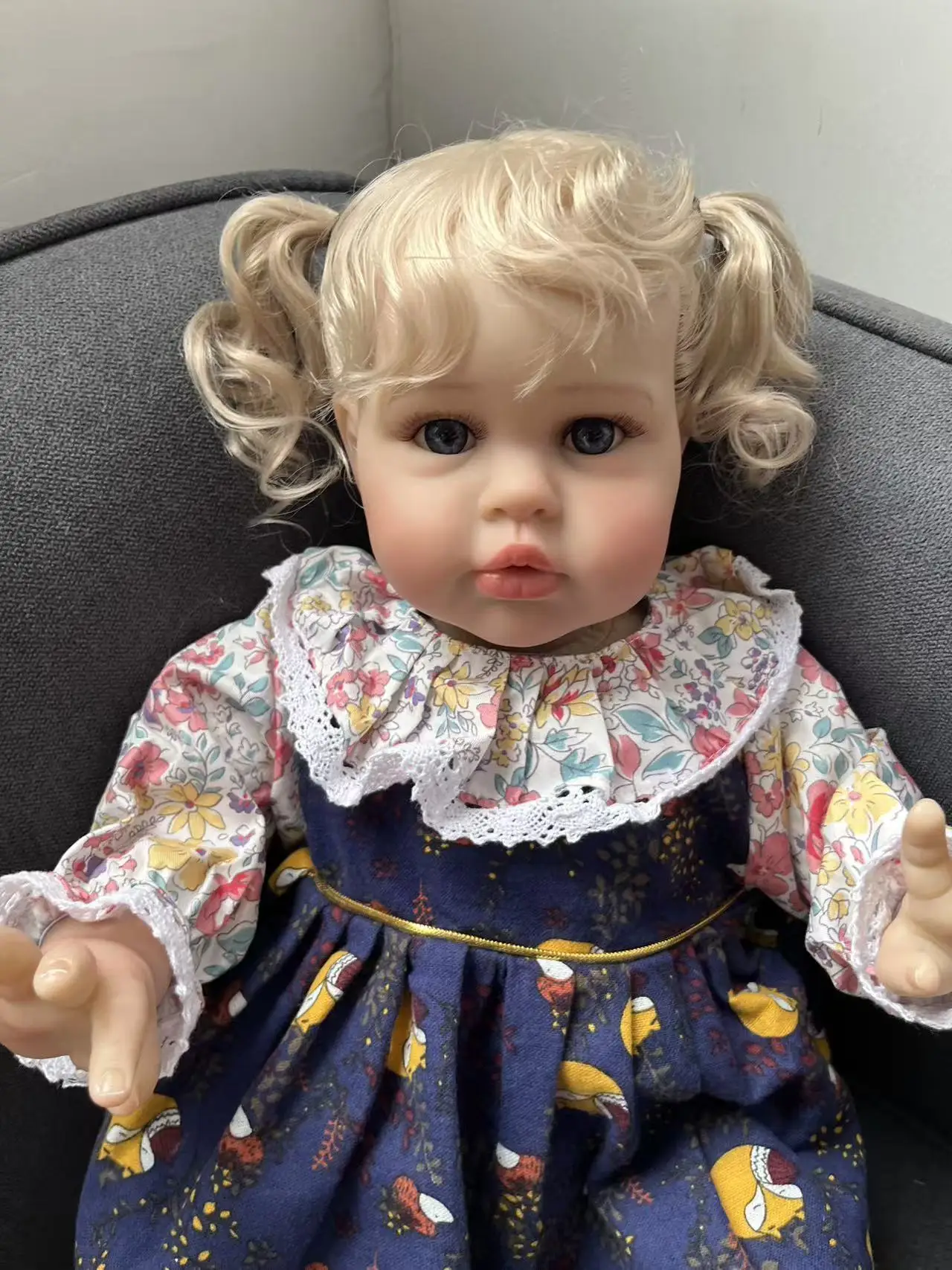 22 inch levensechte herboren babypop zacht lichaam realistische pasgeboren baby Ellie Soft Touch 3D huidkunstpop met handwortelhaar Bonecas