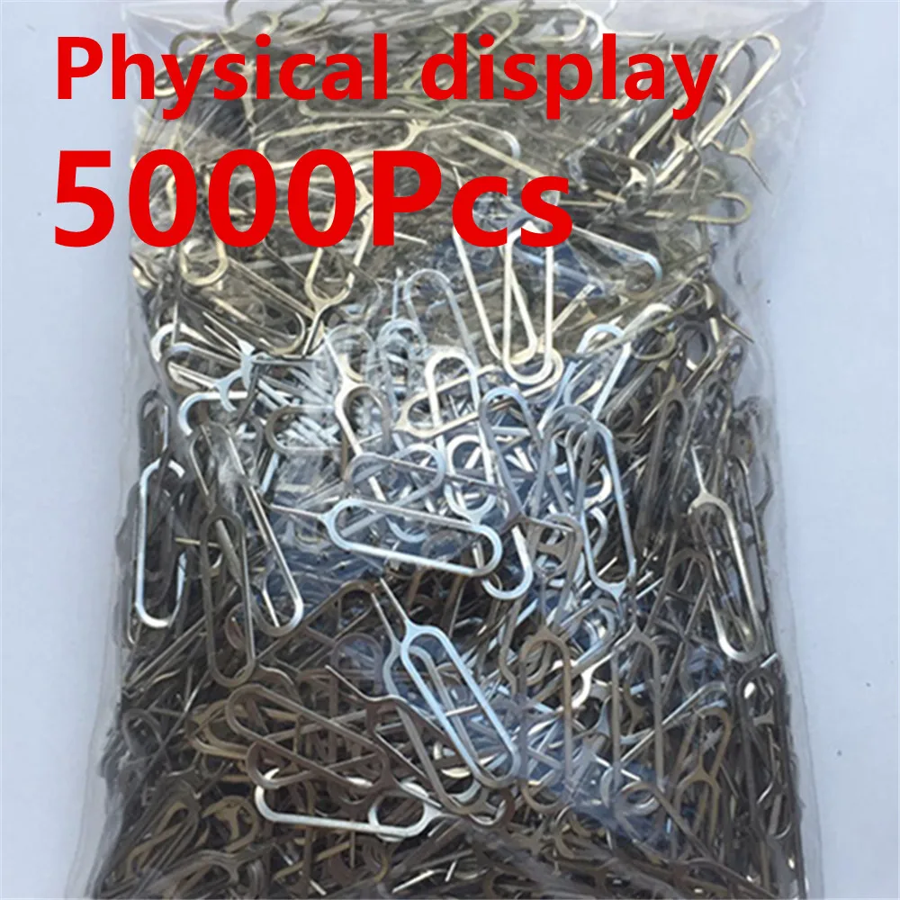 5000Pcs Eject Sim Card Tray Open Pin Needle Key Tool Sim Card Tray Pin Eject Tool Universal Cell Phone Sim Cards Accessories