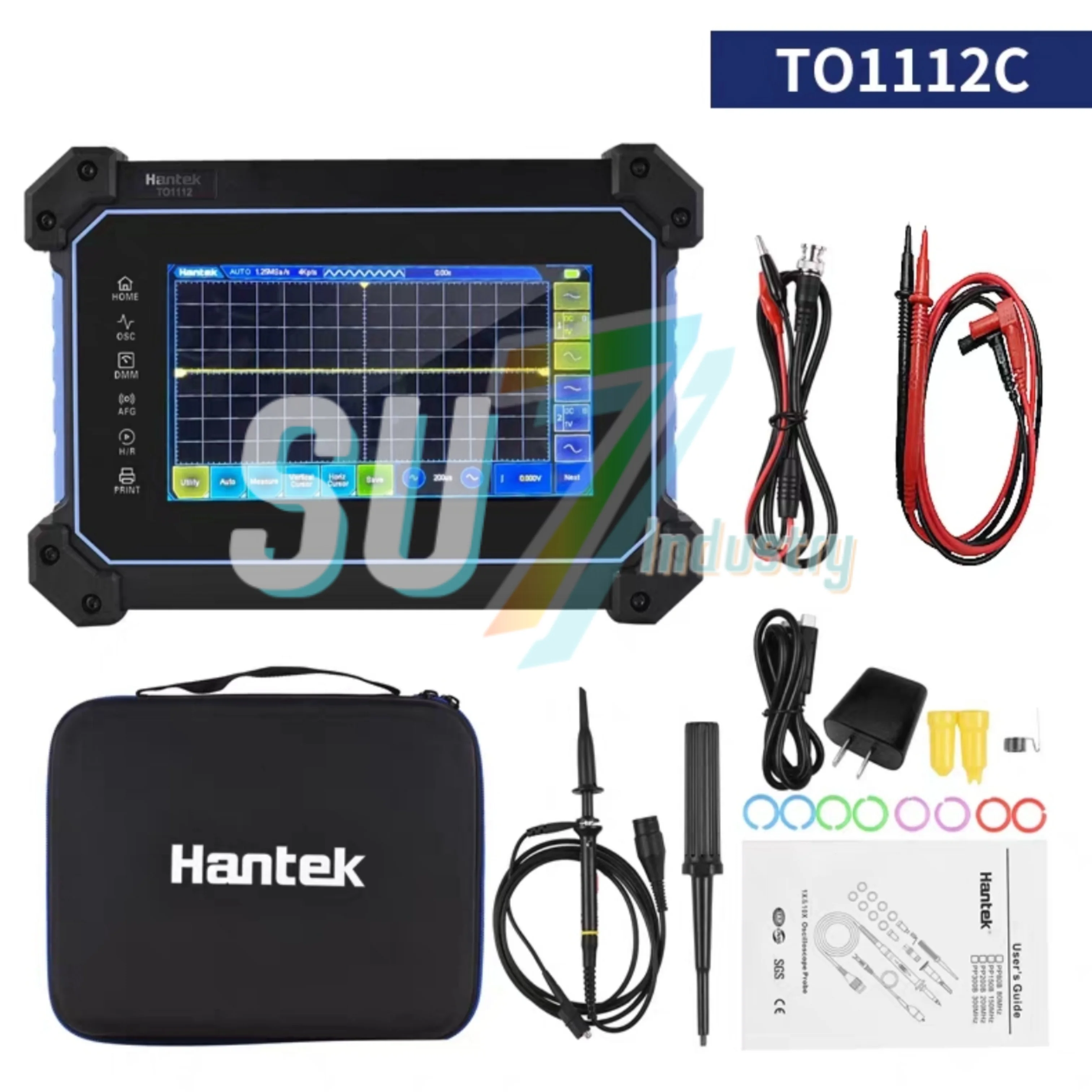 Hantek TO1112C جهاز لوحي محمول بشاشة تعمل باللمس ملتقط الذبذبات الرقمي جديد في الصندوق