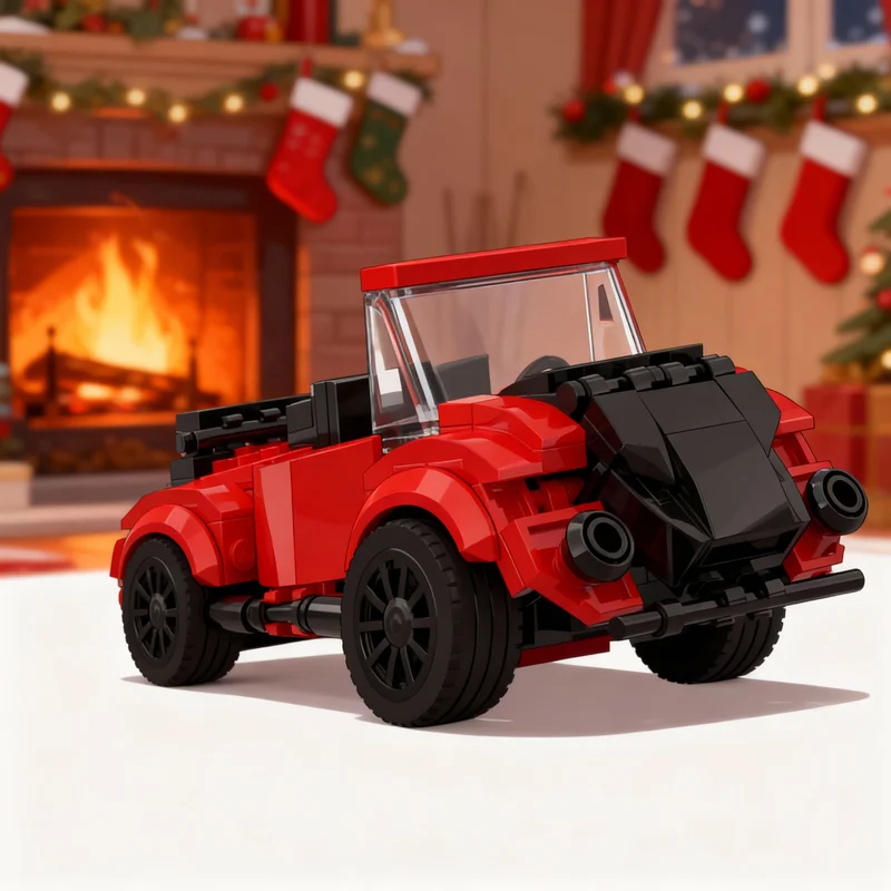 

225pcs MOC 8 Wide VW Beetle Convertible Version City Champions Model Building Blocks Construction Toys Christmas Gifts Brick
