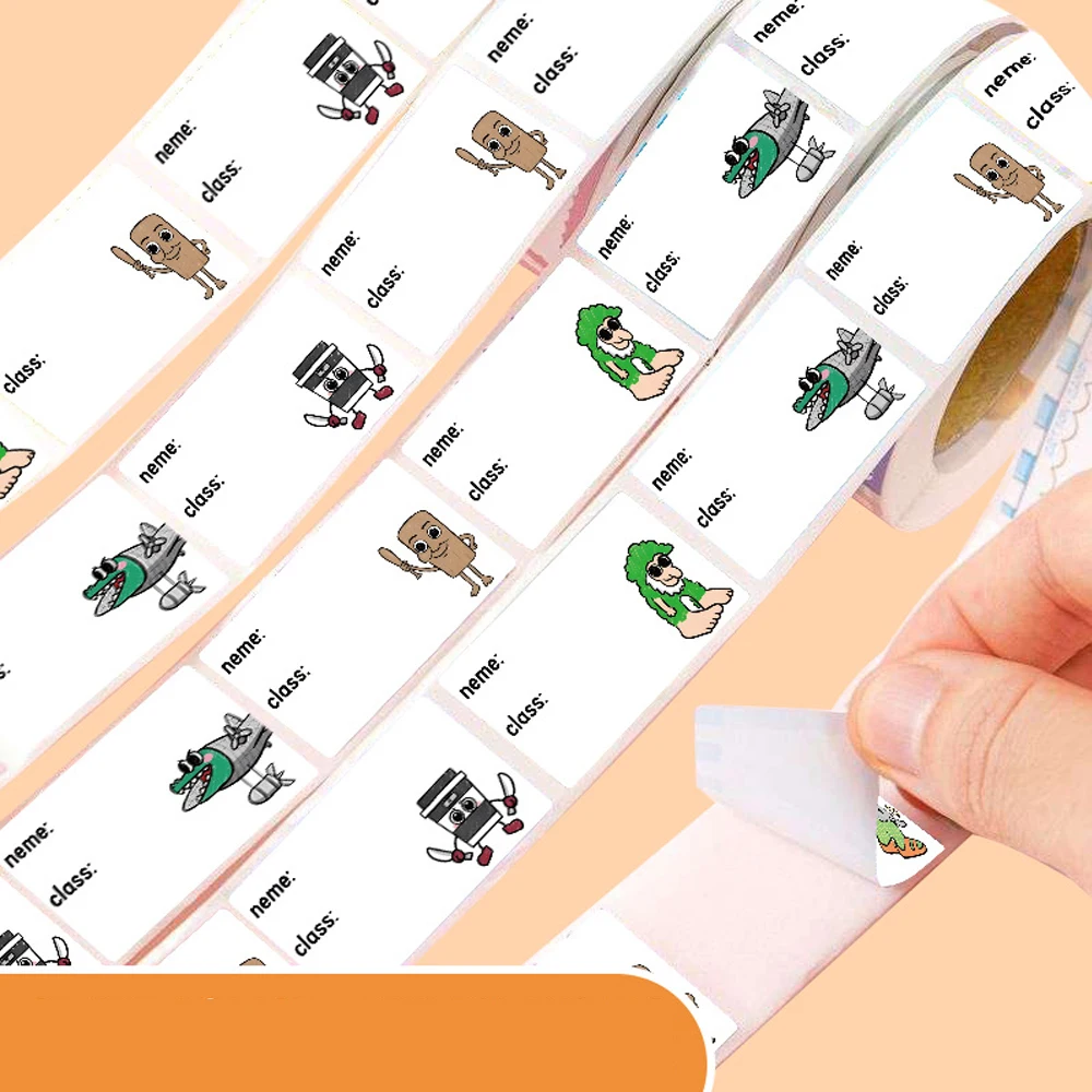 

320pcs/Roll Tung Tung Sahur Abstract Animal Name Label Stickers Cute Cartoon Italian Brainrot Decal Kid Reward Sticker Toy Decor