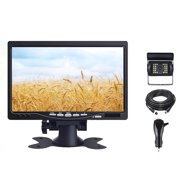 7 Inch Car Rear View Monitor Camera Kit AV Interface 15m Cable for Bus Truck Vehicle Backup Camera System