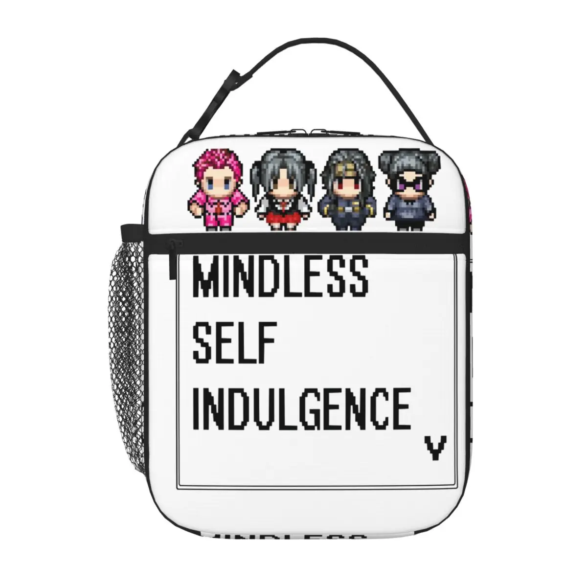 Hot Sale MINDLESS SELF INDULGENCE VIDEO GAME RETRO Denim Style Bento Bag Workplace Meal Insulated Food Bag