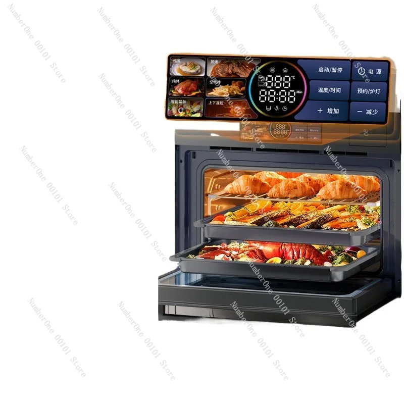 Smart Home Built In Steam Oven Combo New 2026 Household Embedded Baking Oven 4 In 1 Steam Roast Air Fry Stew Cooker Intelligent