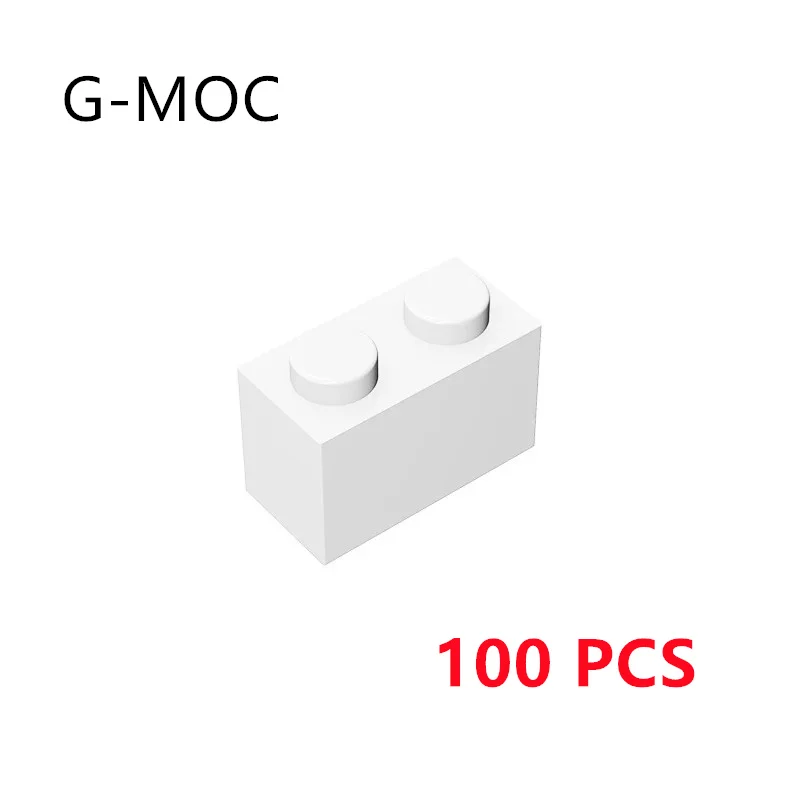 G-MOC 100Pcs/lot Buildings Blocks 3004 Brick 1 x 2 Compatible Particle Assembles DIY Educational Kids Toys