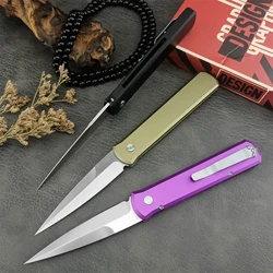 Folding Pocket Knife D2 Steel Blade Aluminum Handle Outdoor AU TO Knife Camping Hunting Self Defense EDC Tool Tactical Knife