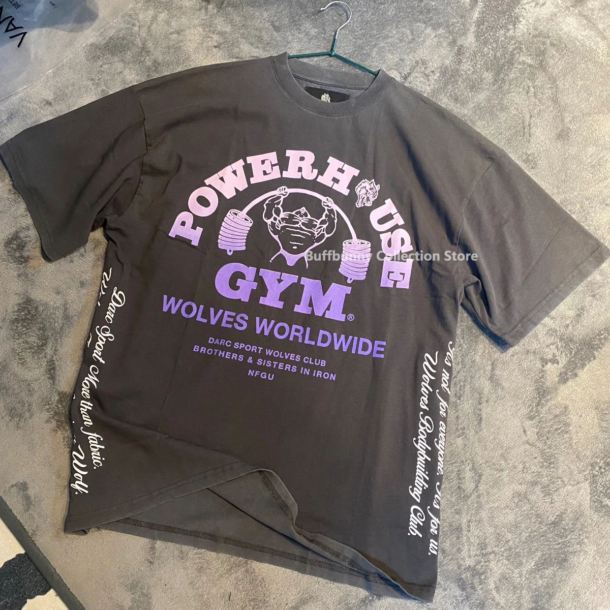 

Darc Men Women Tshirt Wolf Oversized Pure Cotton Shirts Sport Workout Summer Clothing Gym Fitness Outfit US Size Casual Shirt