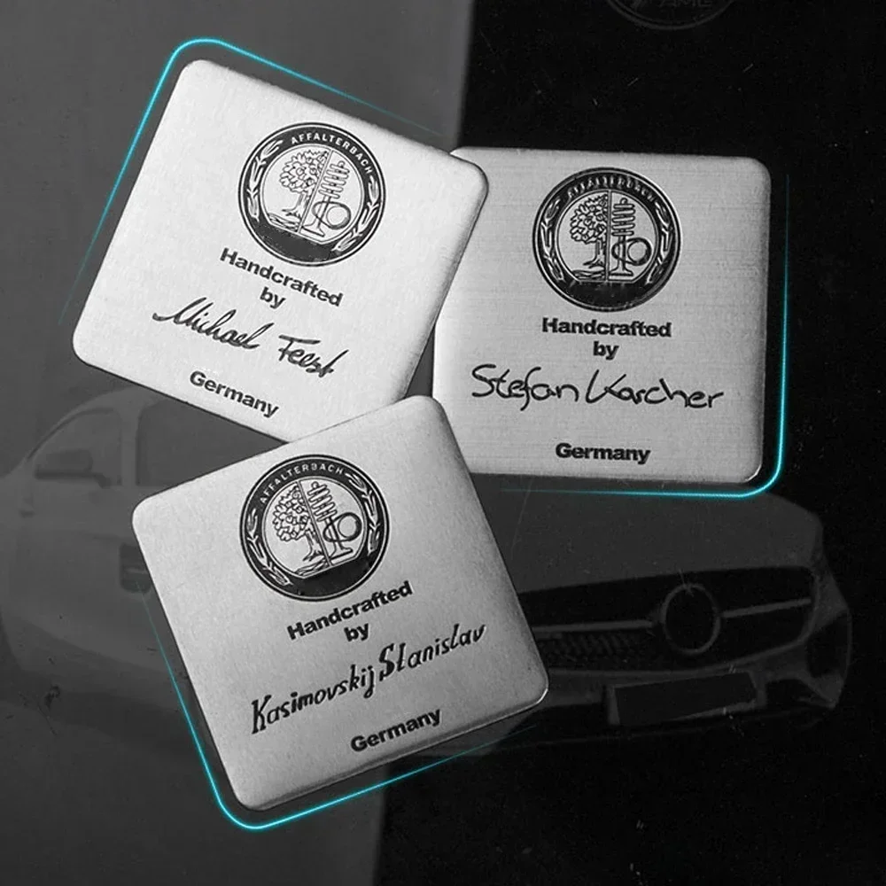 For AMG Engine Nameplate Sticker 65mm AFFALTERBACH AMG Engine Sticker Interior Badge Sticker For AMG Mercedes-benz Car Styling