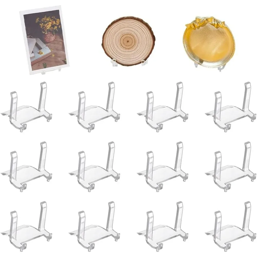 

Acrylic Easel Stands Plate Stand Transparent Plastic Display Holder 2.16"x2.36"x2.05" for Belt Buckles Badges Coins Medals