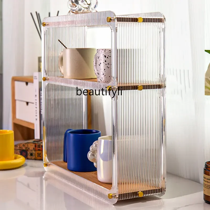 جديد سطح المكتب حامل الكأس كأس تخزين الرف فنجان شاي تخزين عرض موقف الطبقات تخزين الرف ss 8617 #3