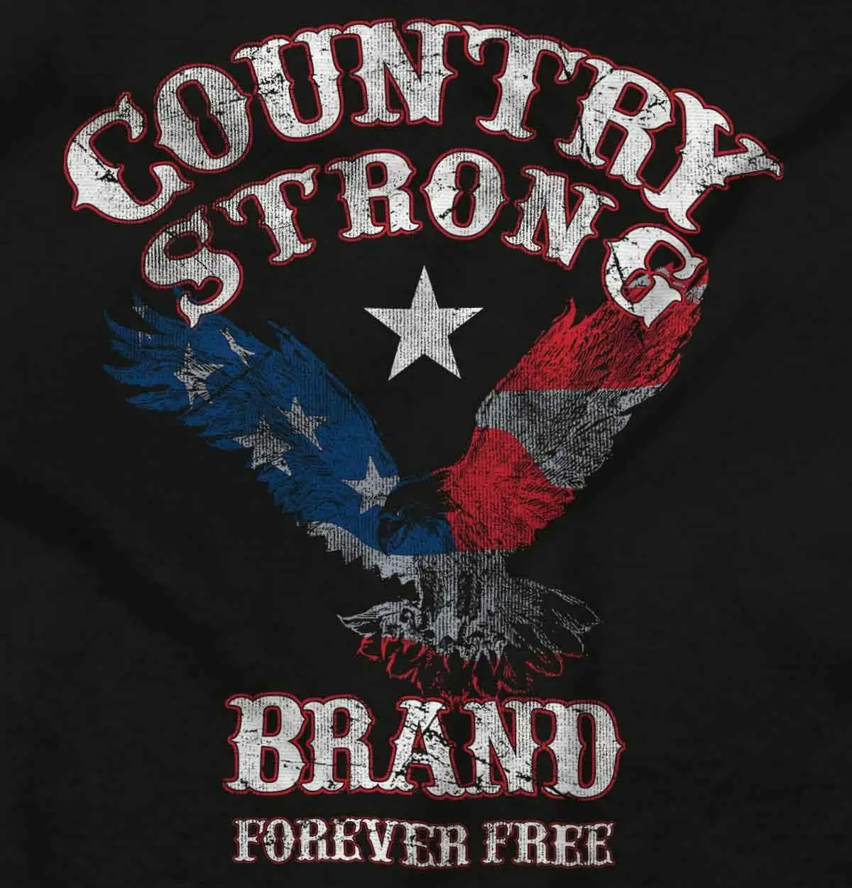 Country Strong USA Bald Eagle Cowboy Graphic T Shirt Men or Women