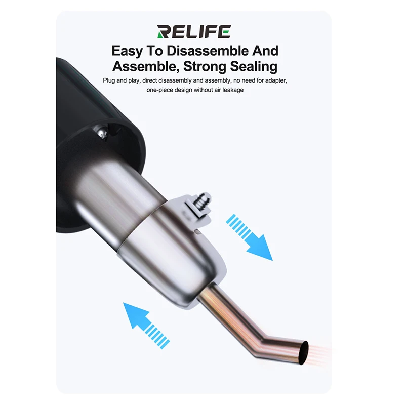 RELIFE 857 سلسلة منحني فوهة 4/5/6/8/10/12 مللي متر عالية الجودة 304 الفولاذ المقاوم للصدأ ختم قوي فوهة الهواء الساخن