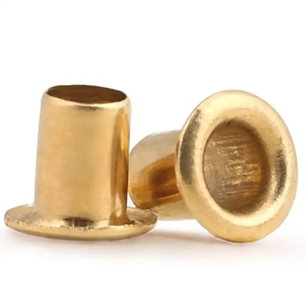 2000PCS Brass Copper закл Tubular Rivet M1.3/M1.5/M1.7 PCB Electronic Single Tube Eyelet Hollow rivetti