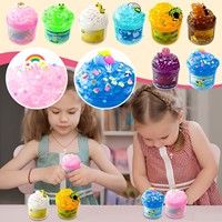 Solid Soft Crystal mud Bubble glue slime toys Children's handmade slime cotton mud No-stick decompression Slime Squish Toys