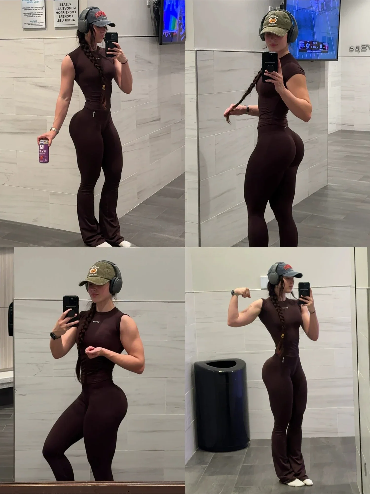 Dneyf Women 2‑Piece Yoga Set, High‑Stretch Crew Neck Short Sleeve Top & High Waist Flare Pants for Gym Running Pilates Training