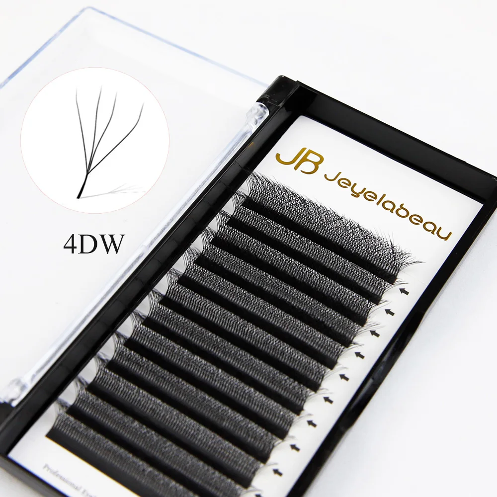 Novas Cílios Naturais 4D em Formato W, Extensão de Cílios C&D W com Quatro Folhas, Itens de Atacado para Marca Própria, Cílios Individuais Longos