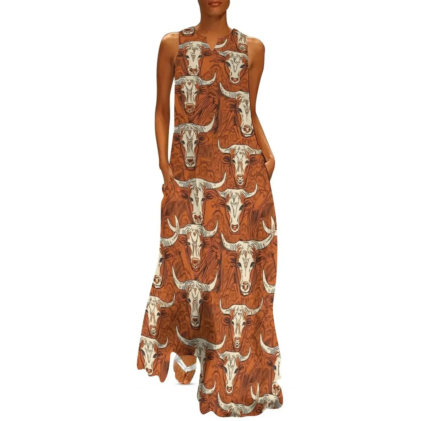 

Texas Longhorns Long Dress luxury dresses Beachwear women formal occasion dresses women clothing 2025 new arrivals Dress