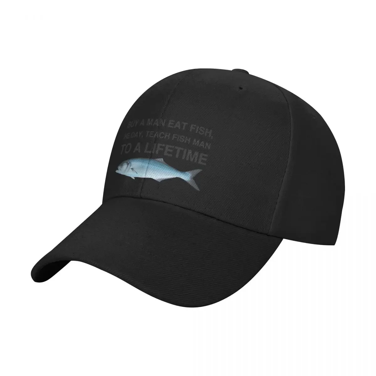 Buy a Man Eat Fish, He Day, Teach Fish Man, To A Lifetime Baseball Cap Anime Hat Sun Cap Caps Women Men's