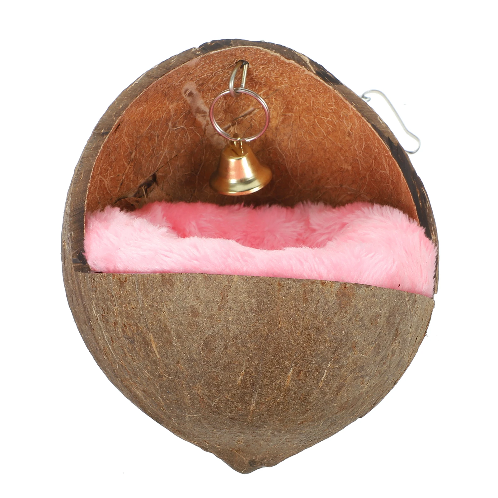 

Coconut Shell Nest Natural Pet Bed For Guinea Pig Squirrel Small Animals Cute Warm Sleeping House Coconut Nest For Hamster Cage