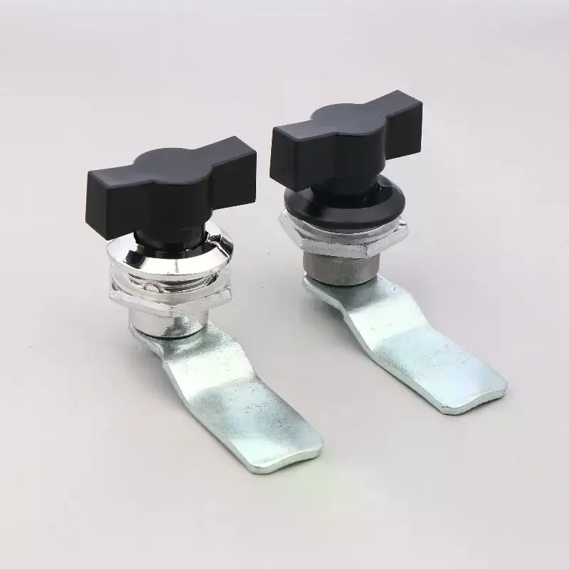 Cylindrical Tongue Keyless Lock for Cabinet Doors, Garage Distribution Cabinet; Industrial Quality Lock Handle Tools