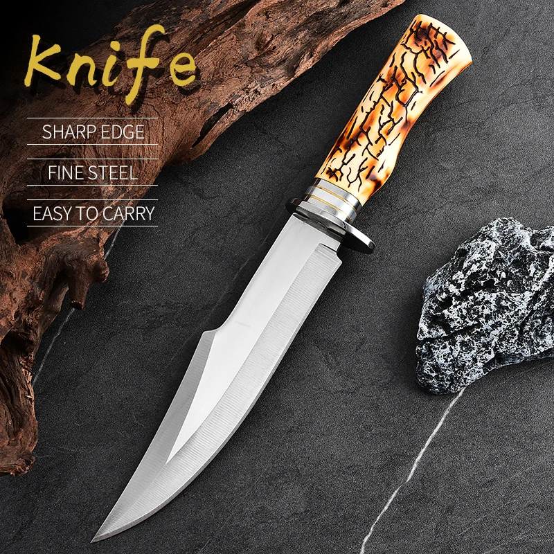 Outdoor Knife Field High Hardness Sharp Tactical Knife Portable Small Straight Knife