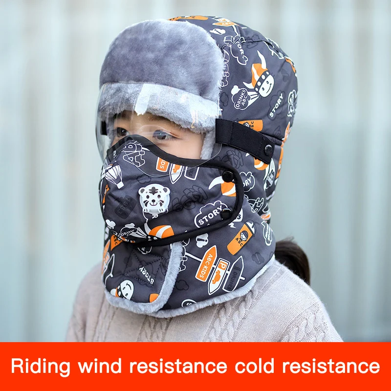 Winter Warm Men Hat Outdoor Windproof Cycling Ear Protection Caps Full Face Cover Scarf Headwear Climbing Fishing Goggles Hat