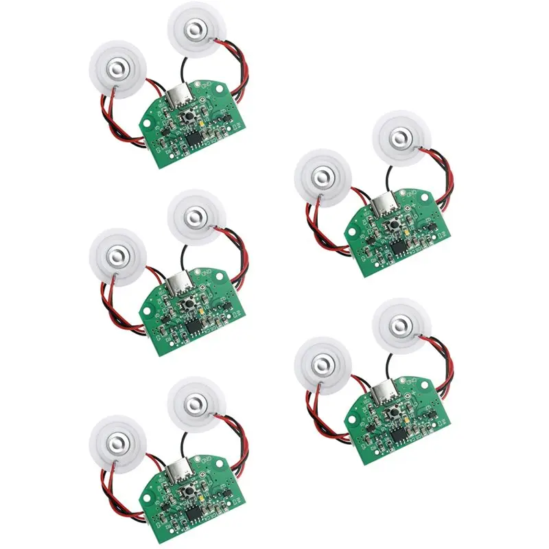 B68C Fogger Atomization Film Sheet 5Pcs TYPE-C Mini Humidifier DIY Kits Mist Maker And Driver Circuit Board Mini Oscillating