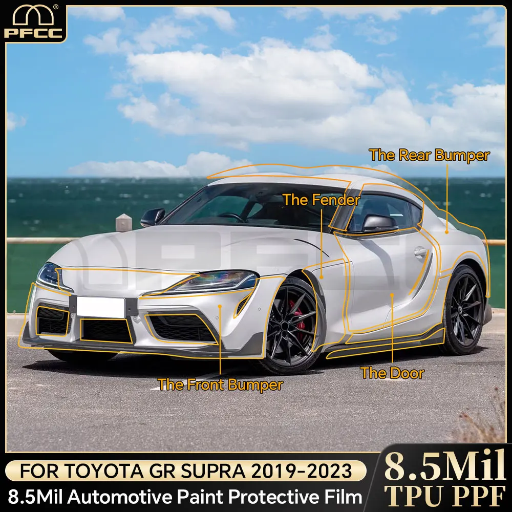 

PPF TPU Invisible Car Paint Protection Film Clear PPF Decal Kit for Toyota GR Supra 2019 2020 2021 2022 2023 Car Accessories